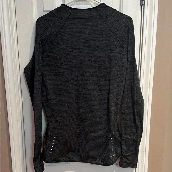 Nike Charcoal DRI FIT  Women's Pullover with Zipper pocket and reflective detail - Picture 3 of 3